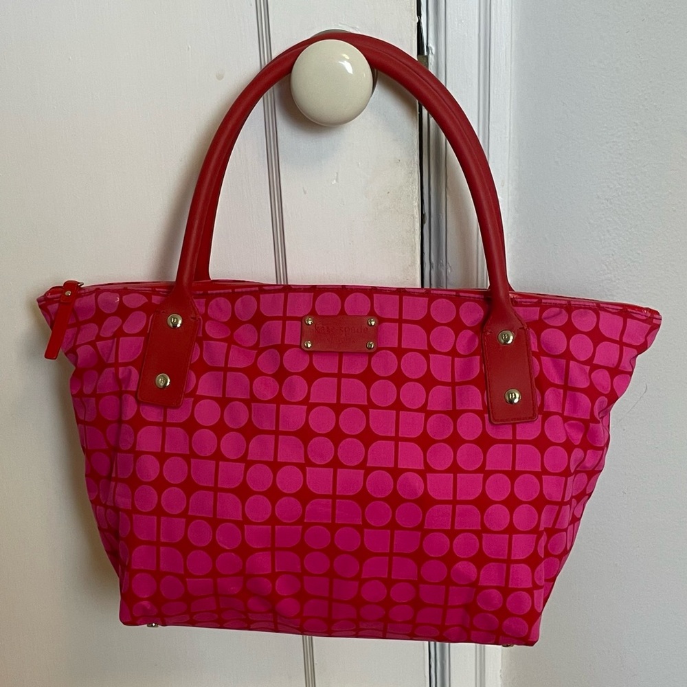 Kate Spade Pink/Red Sophie Tote Bag